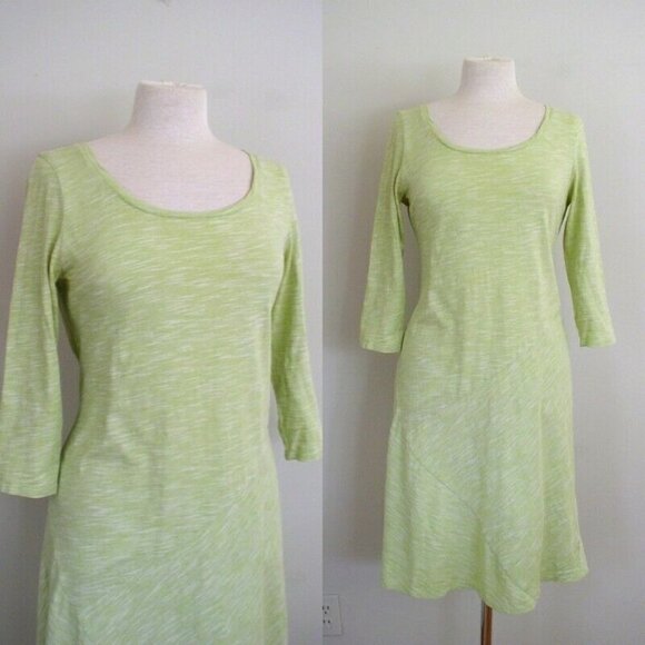Purejill by J Jill Slub Cotton Green Dress - Picture 1 of 8